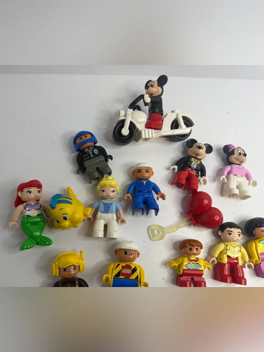 LEGO DUPLO Figure Lot - Disney Princesses, Mickey & Friends, Townspeople 12 Pcs